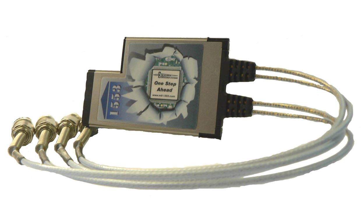 Advanced MIL-STD-1553 interface cards for express card equipped computers